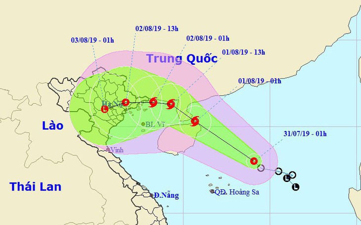 Áp thấp nhiệt đới sắp thành bão, mưa dông kéo dài