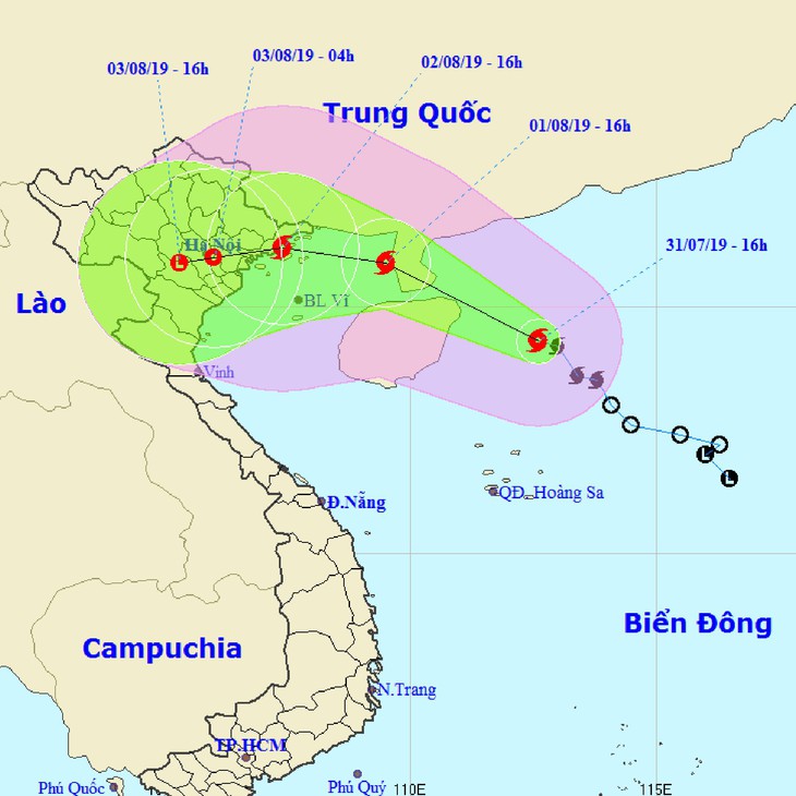 Bão số 3 đang mạnh lên, chiều mai sẽ vào vịnh Bắc Bộ - Ảnh 1.