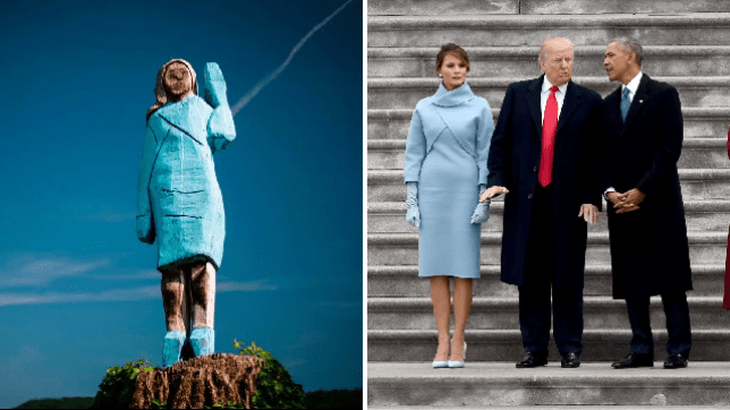 Tượng Đệ nhất phu nhân Mỹ Melania Trump bị dân ở quê bà nhận không ra - Ảnh 3.