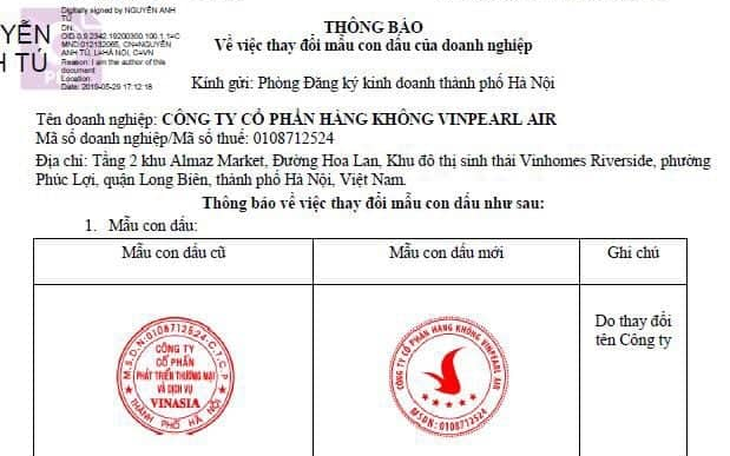 Vingroup lập Hãng hàng không Vinpearl Air