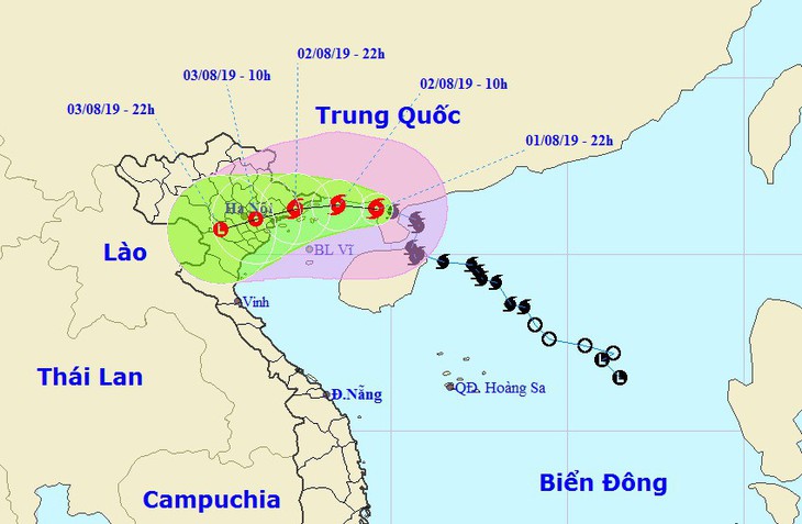 Bão số 3 đã vào vịnh Bắc Bộ - Ảnh 1.