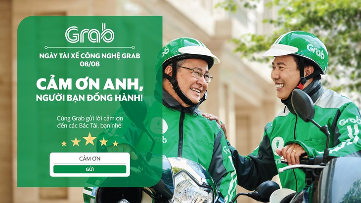 Tri ân tài xế công nghệ Grab trong tháng 8 - Ảnh 1.