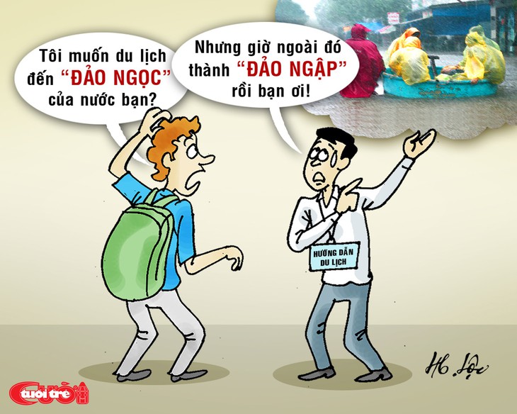 Đảo Ngọc ngập nhờ... nước - Ảnh 1.