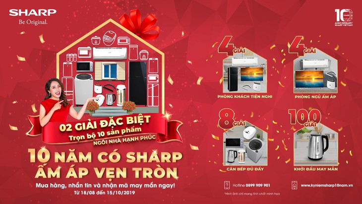 Sharp khuyến mại lớn dịp kỷ niệm 10 năm thành lập - Ảnh 2.