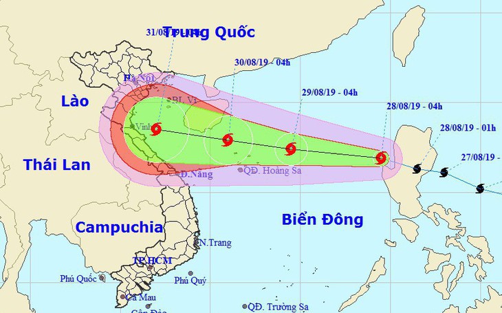 Bão Podul vào Biển Đông, có thể đổ bộ Thanh Hóa - Quảng Bình