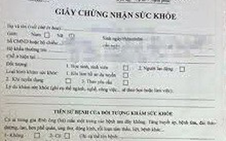 Khởi tố ba người làm giả giấy khám sức khỏe