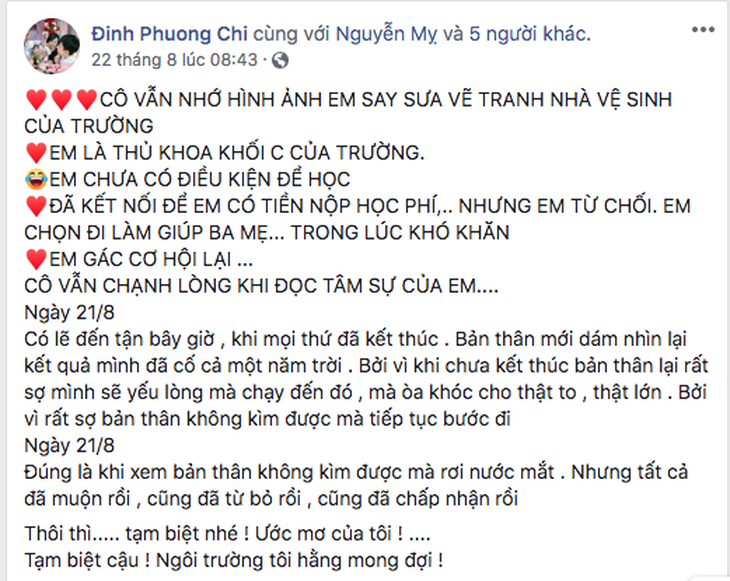 Sợ thành gánh nặng của bố mẹ, nữ sinh không dám nhập học - Ảnh 2.