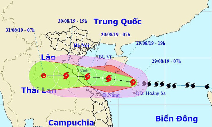 Bão số 4 di chuyển nhanh, dự kiến đổ bộ Nghệ An - Quảng Bình sáng đến trưa mai - Ảnh 2.