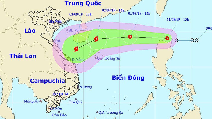 Đêm nay, áp thấp nhiệt đới sẽ vào Biển Đông và mạnh thêm - Ảnh 1.