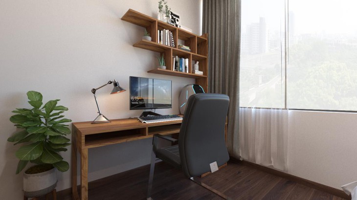 Căn hộ 3 phòng ngủ trở nên sang trọng, hiện đại hơn nhờ chất liệu gỗ tối màu - Ảnh 8.