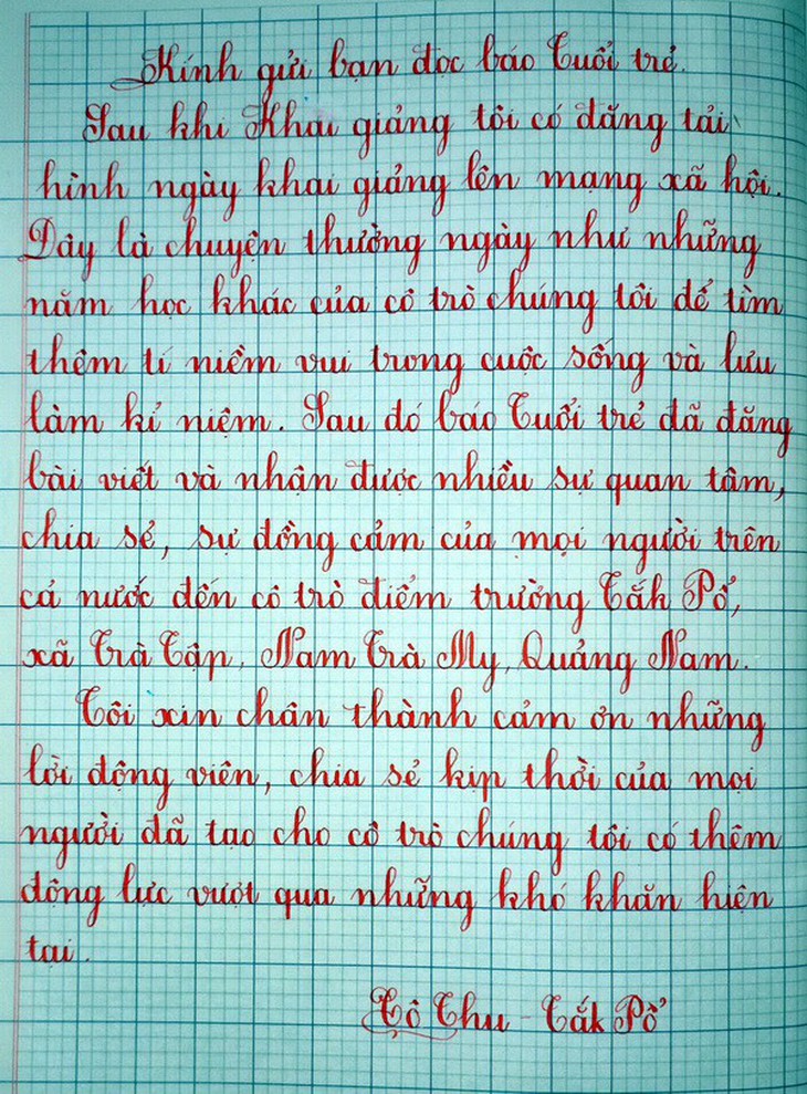 Từng ngày ngọt ngào của cô trò Tắk Pổ - Ảnh 3.