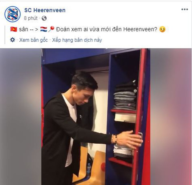 Văn Hậu chính thức vào nhà Heerenveen, nhận tủ quần áo số 15 - Ảnh 2.