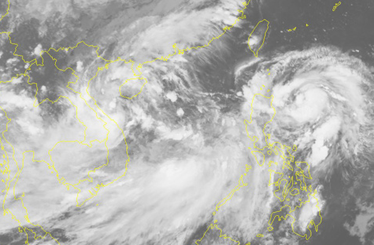 Hai áp thấp nhiệt đới và bão cùng xuất hiện là hiếm gặp - Ảnh 1.