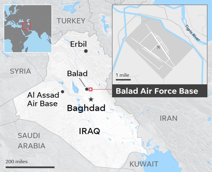 Căn cứ quân sự có lính Mỹ ở Iraq lại bị nã tên lửa, Washington phẫn nộ - Ảnh 3.