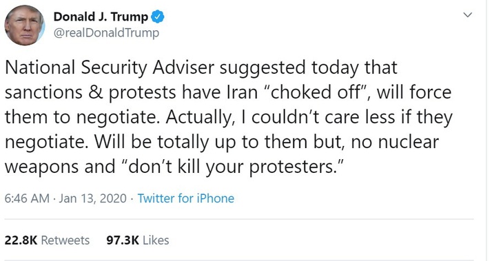 Ông Trump: Không quan tâm Iran có đàm phán không - Ảnh 2.