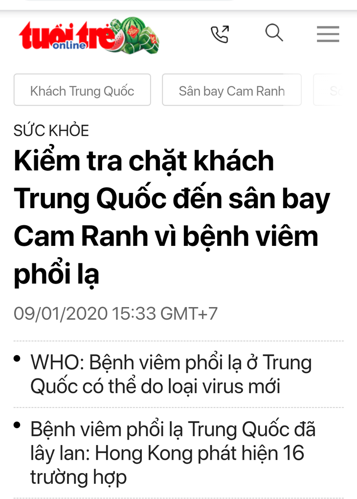 Giám sát dịch tễ về virút corona liên quan 2 khách Trung Quốc khi ở Nha Trang - Ảnh 1.