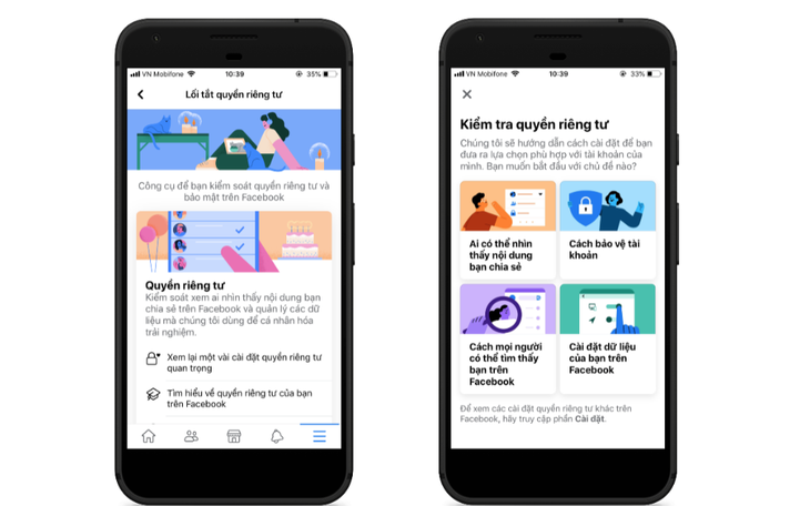 Facebook cập nhật hướng dẫn cài đặt quyền riêng tư cho người dùng
