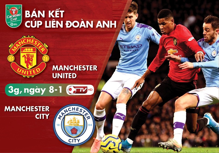 Lịch trực tiếp bán kết Cúp liên đoàn Anh: Man United gặp Man City - Ảnh 1.