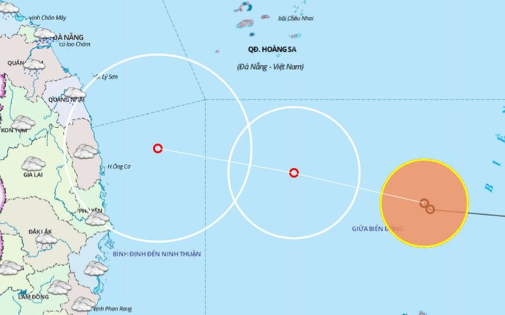 Áp thấp nhiệt đới cách Song Tử Tây hơn 200km, từ Quảng Trị đến Quảng Ngãi mưa to đến rất to