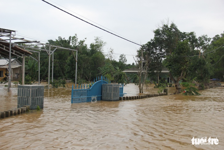 Nước sông Thạch Hãn lại lên nhanh, dân vùng ven đối phó với đợt lũ thứ 3 trong 5 ngày - Ảnh 4.