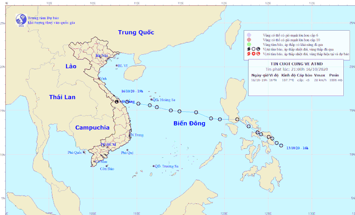 Tin cuối cùng về áp thấp nhiệt đới tối 16-10, nhưng mưa tiếp tục - Ảnh 1.