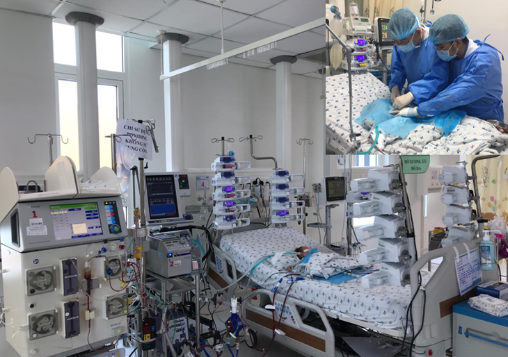 Vừa ECMO vừa lọc máu liên tục, cứu bé sơ sinh nguy kịch sau mổ tim bẩm sinh - Ảnh 1.