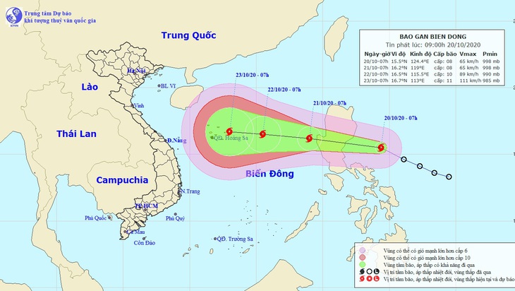 Áp thấp nhiệt đới đã mạnh thành bão, vào Biển Đông sáng mai - Ảnh 1.