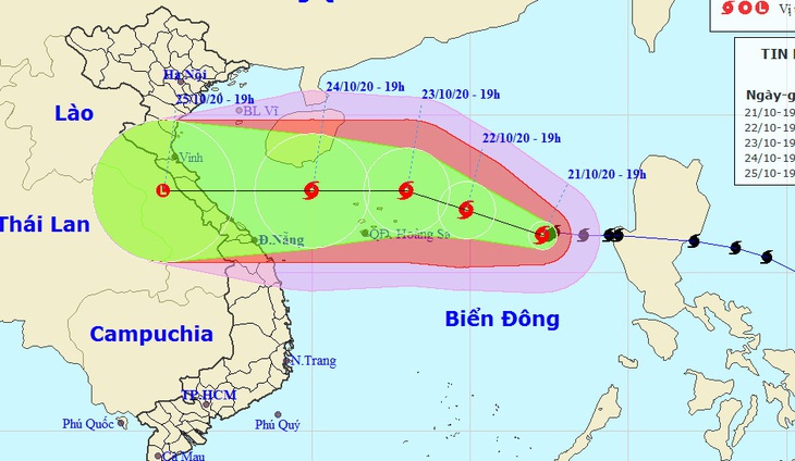 Bão số 8 đang mạnh lên, gió giật cấp 13 và tiếp tục tiến gần Hoàng Sa - Ảnh 1.