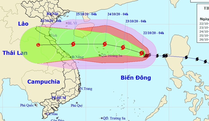 Sáng nay bão số 8 cách Hoàng Sa 470km, tiếp tục mạnh lên - Ảnh 2.