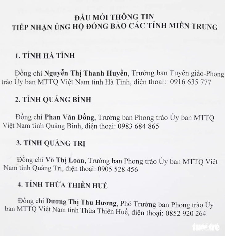 Đi cứu trợ bà con vùng lũ miền Trung nên liên hệ đầu mối thông tin nào? - Ảnh 3.