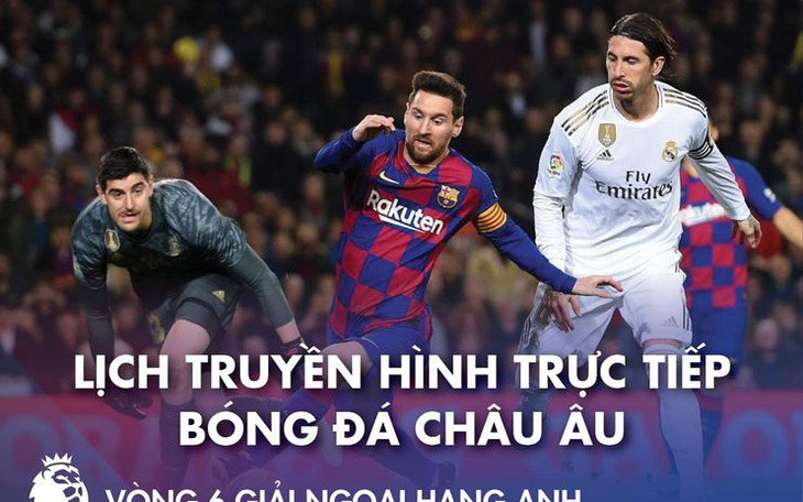 Lịch trực tiếp bóng đá châu Âu 24-10: Siêu kinh điển Barca - Real Madrid