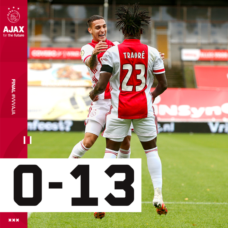 Ajax thắng không tưởng 13-0 tại Eredivisie - Ảnh 1.