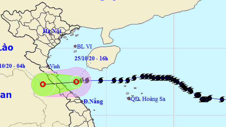 Bão số 8 đã suy yếu thành áp thấp nhiệt đới - Ảnh 1.