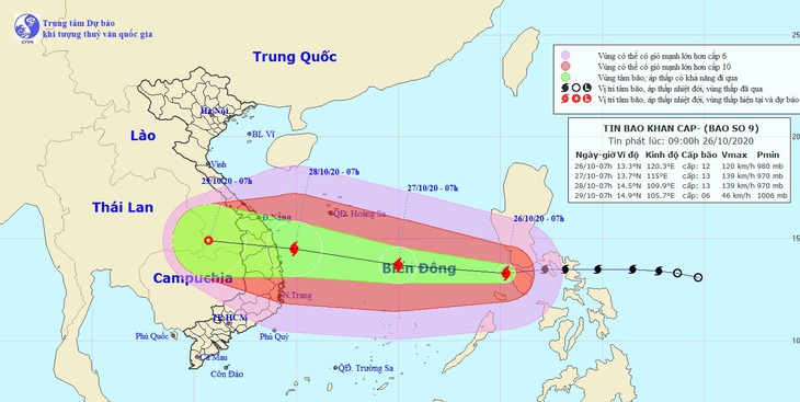 Các đài khí tượng quốc tế dự báo bão số 9 mạnh cỡ nào? - Ảnh 1.