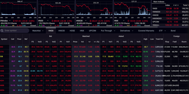 Chứng khoán giảm thấp nhất trong gần một tháng, 10.400 tỉ đồng sang tay - Ảnh 2.
