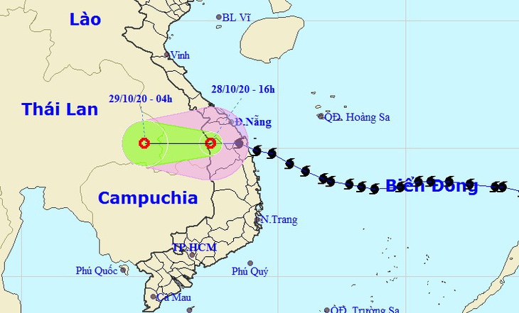 Bão số 9 đã suy yếu thành áp thấp nhiệt đới - Ảnh 1.