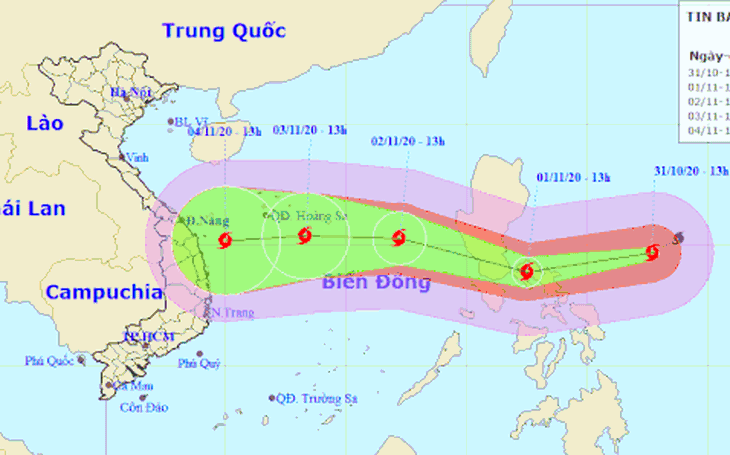 Miền Trung Việt Nam phải sẵn sàng ứng phó siêu bão Goni