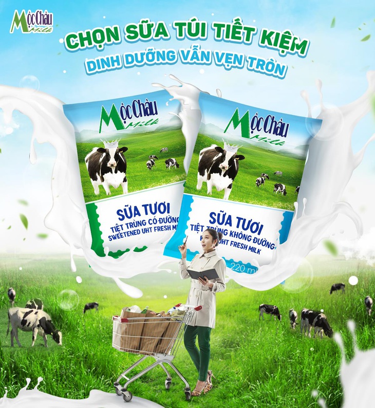 Mộc Châu Milk ra mắt sữa tươi bịch giấy mới: Trọn dinh dưỡng, thêm tiết kiệm - Ảnh 1.