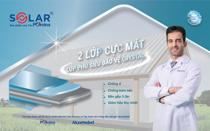 Tôn Pomina tạo bước đột phá với dòng tôn lạnh Solar® AZ100 thế hệ mới - Ảnh 1.