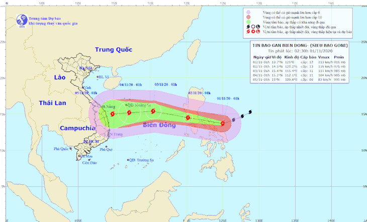 Siêu bão Goni sáng 1-11: Gió giật trên cấp 17 - Ảnh 1.