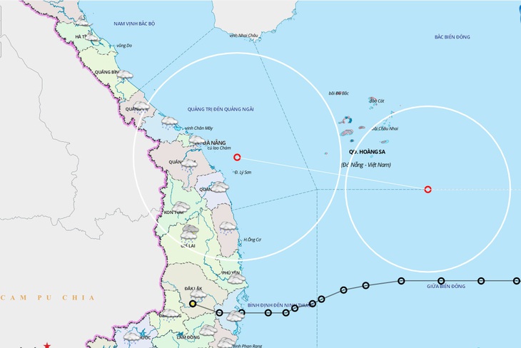 Bão Vamco mạnh lên cấp 13, giật cấp 16 trước khi vào Biển Đông - Ảnh 2.