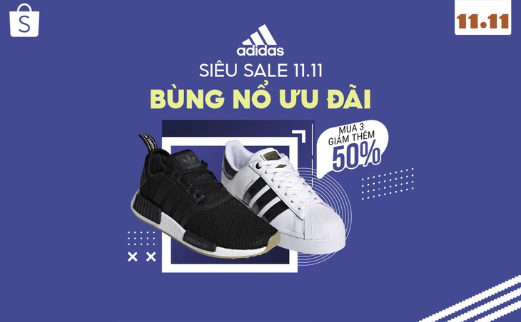 Adidas tiếp tục chuỗi ưu đãi: mua 3 giảm thêm 50% - Ảnh 1. Adidas tiếp tục chuỗi ưu đãi: mua 3 giảm thêm 50% - Ảnh 1.