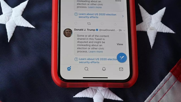 Twitter gắn nhãn cảnh báo một nửa bài đăng của ông Trump sau bầu cử 3-11 - Ảnh 1.