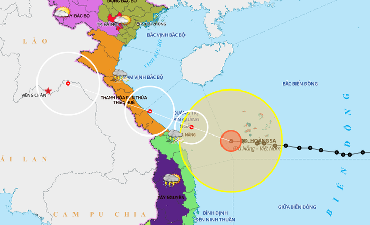 Vì sao bão số 13 tăng thêm 2 cấp và suy yếu khi vào bờ? - Ảnh 1.