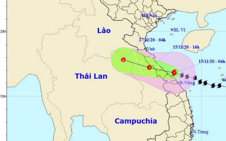 Bão đi dọc bờ biển miền Trung, gây gió mạnh, mưa to - Ảnh 5.