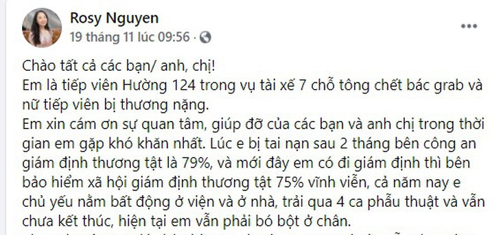 Nữ tiếp viên hàng không bị xe Mercedes tông: Bên gây tai nạn chưa một lời thăm hỏi - Ảnh 2.