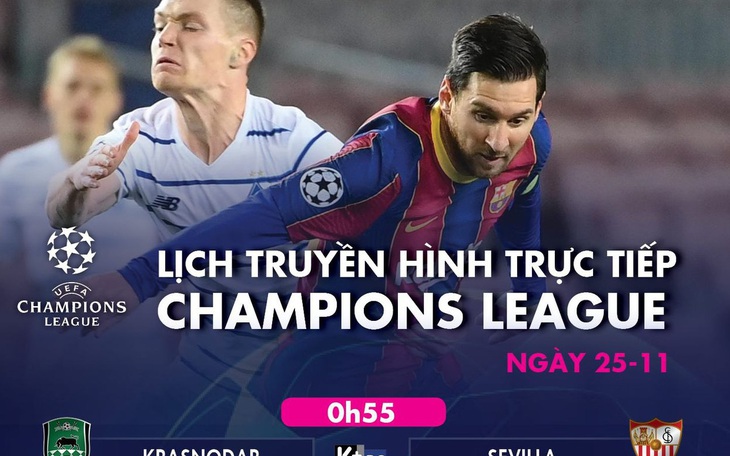 Lịch trực tiếp Champions League 25-11: PSG gặp Leipzig