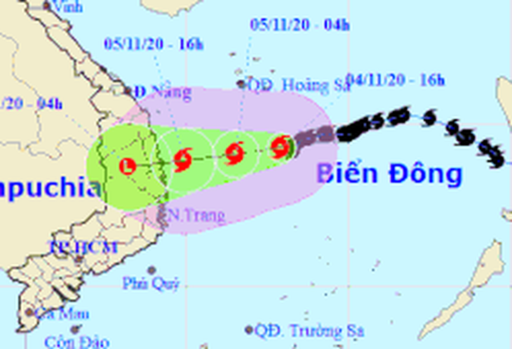Bão số 10 sẽ suy yếu thành áp thấp khi đi vào đất liền - Ảnh 1.