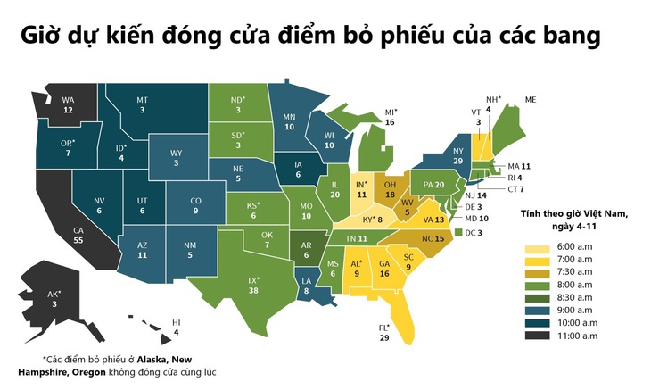 Xem bầu cử Mỹ, nên chờ kết quả từ bang nào? - Ảnh 1.