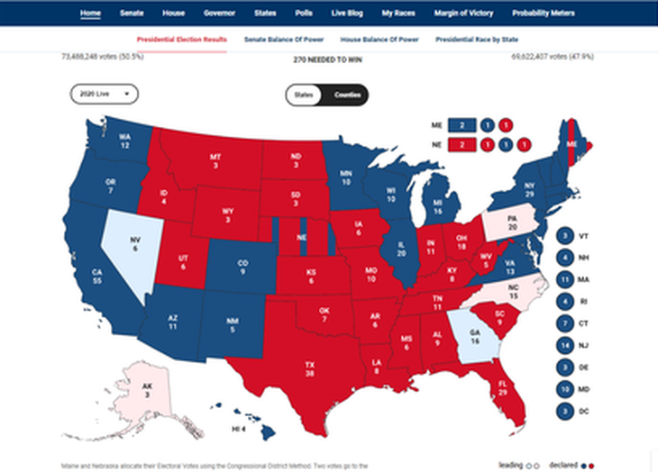 Ông Biden vượt lên dẫn trước ở hai bang chiến địa Georgia, Pennsylvania - Ảnh 2.